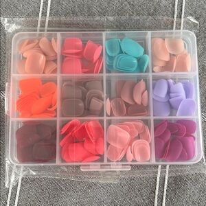 NIB NAIL SET Colorful Nail Art Tips Set